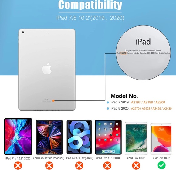 Rotating Case for iPad 9th/8th/7th Generation Case iPad 10.2 inch - Picture 3 of 6